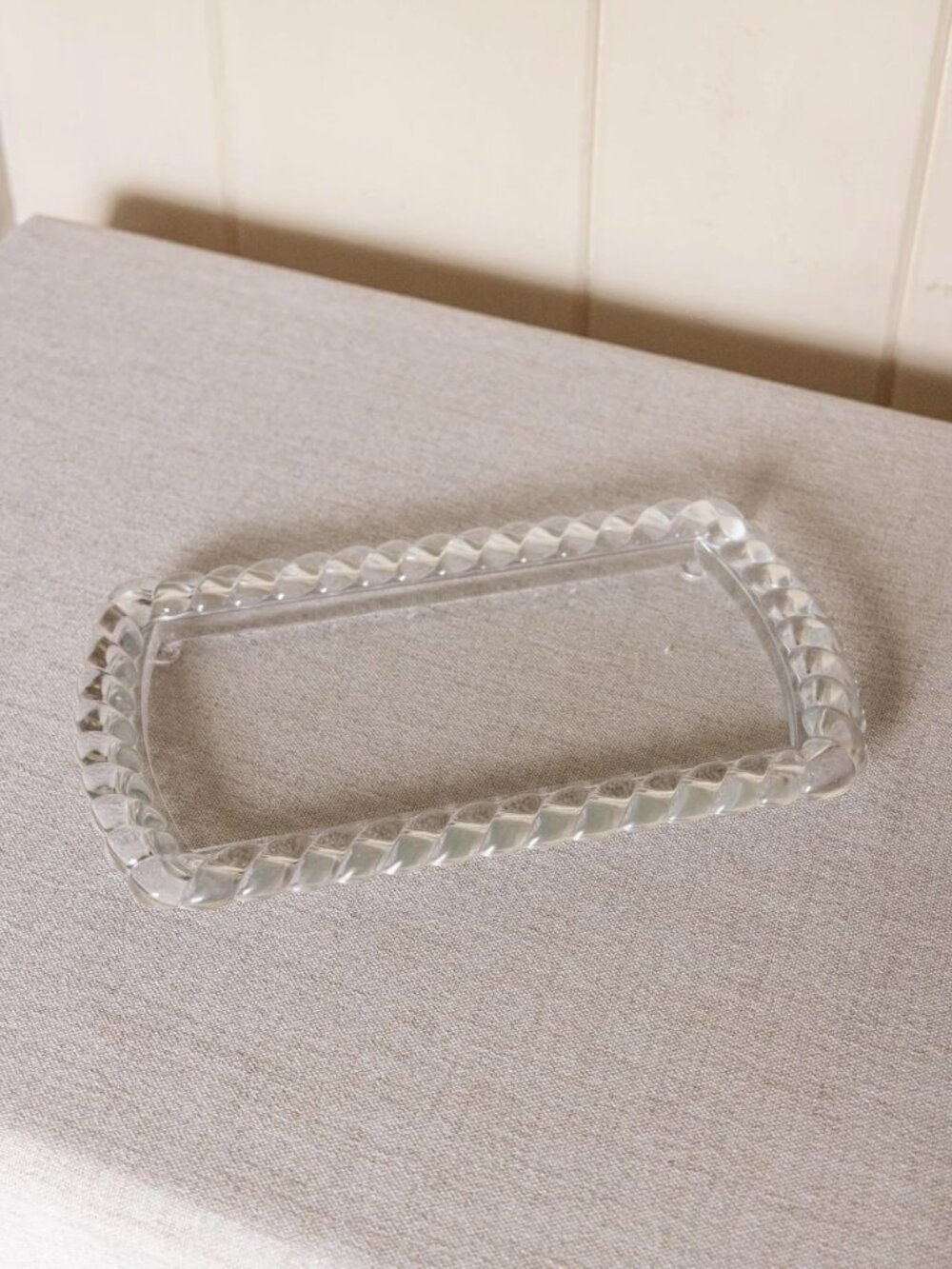 Vintage Medium Clear Glass Rectangular Vanity Tray Perfume Tray - Picture 7 of 7